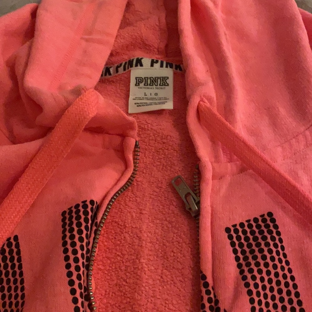 PINK zip up hoodie!! - Picture 2 of 3